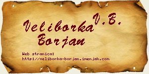 Veliborka Borjan vizit kartica